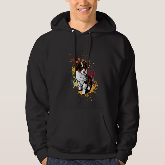 Niedlicher Hundegesichtspullover Hoodie (Vorderseite)