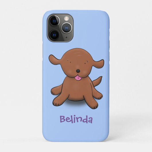 Niedlicher Hundehund - blauer Cartoon Case-Mate iPhone Hülle (Rückseite)