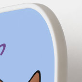 Niedlicher Hundehund - blauer Cartoon Pickleball Schläger (Linke Seite)