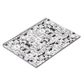 Niedlicher Hundehund bricht Schwarz-Weiß-Tierart Notizblock (Linke Seite)