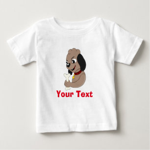 Niedlicher Hundehund-Cartoon Baby T-shirt