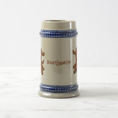Niedlicher Hundehund Cartoon Bierglas (Mittel)