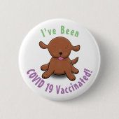 Niedlicher Hundehund Cartoon Button (Vorderseite)