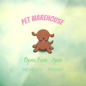 Niedlicher Hundehund Cartoon Fensteraufkleber (Blatt 3)