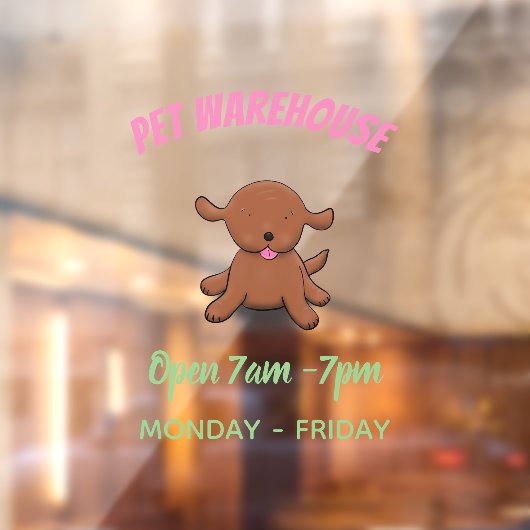 Niedlicher Hundehund Cartoon Fensteraufkleber (Blatt 2)