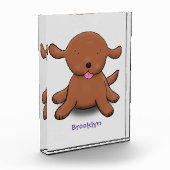 Niedlicher Hundehund Cartoon Fotoblock (Links)