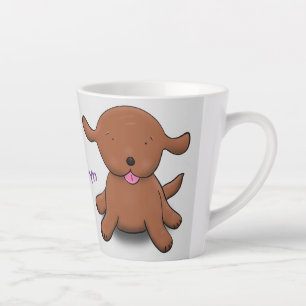 Niedlicher Hundehund Cartoon Milchtasse