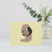 Niedlicher Hundehund Cartoon Postkarte (Stehend Vorderseite)