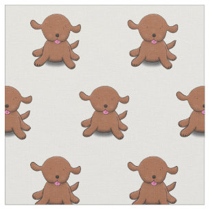Niedlicher Hundehund Cartoon Stoff