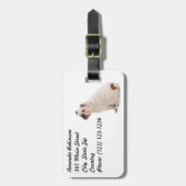 Niedlicher Hundehund Gepäckanhänger (Vorderseite vertikal)