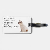 Niedlicher Hundehund Gepäckanhänger (Rückseite horizontal)