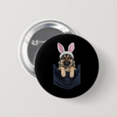 Niedlicher Hundehund in Pocket Easte Button (Vorne & Hinten)