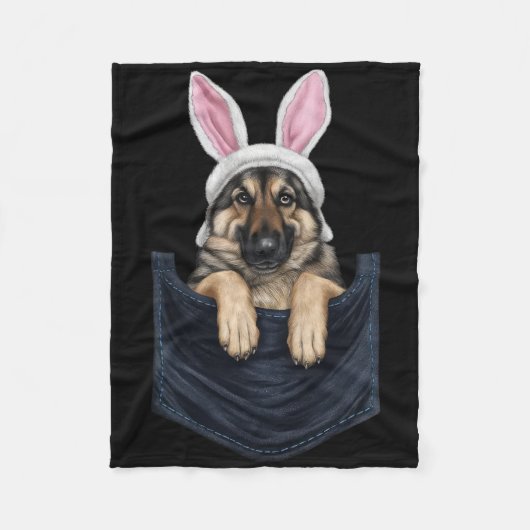 Niedlicher Hundehund in Pocket Easte Fleecedecke (Vorderseite)