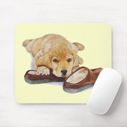 niedlicher Hundehund mit Goldhündchen Mousepad (Mit Mouse)