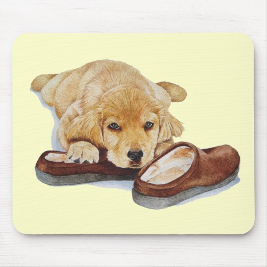 niedlicher Hundehund mit Goldhündchen Mousepad (Vorne)
