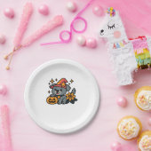 Niedlicher Hundehut, Pumpkin Fun Halloween Pappteller (Party)