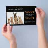 Niedlicher Hundekatzen-Sitzer Haustierzüchter Flyer (Handgriff)