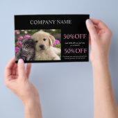 Niedlicher Hundekatzen-Sitzer Haustierzüchter Flyer (Handgriff)