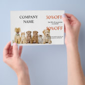 Niedlicher Hundekatzen-Sitzer Haustierzüchter Flyer (Handgriff)