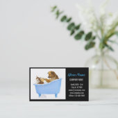 Niedlicher Hundekatzen-Sitzer Haustierzüchter Visitenkarte (Stehend Vorderseite)