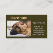 Niedlicher Hundekatzen-Sitzer Haustierzüchter Visitenkarte (Vorderseite)