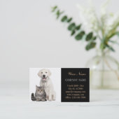 Niedlicher Hundekatzen-Sitzer Haustierzüchter Visitenkarte (Stehend Vorderseite)
