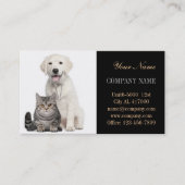 Niedlicher Hundekatzen-Sitzer Haustierzüchter Visitenkarte (Vorderseite)