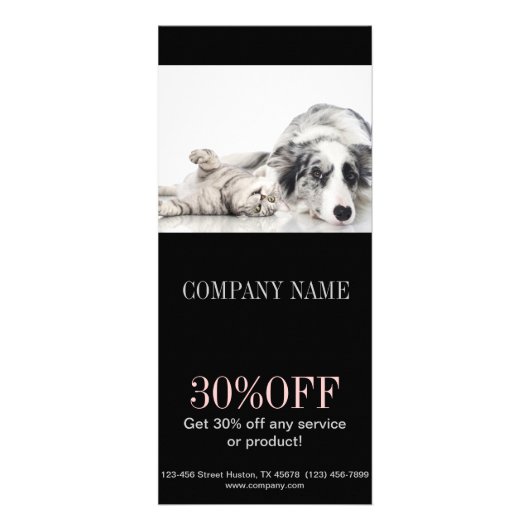 Niedlicher Hundekatzenhaustier Sitter Werbekarte (Vorne)