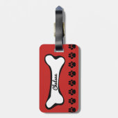 Niedlicher Hundeknochen-und Gepäckanhänger (Rückseite vertikal)