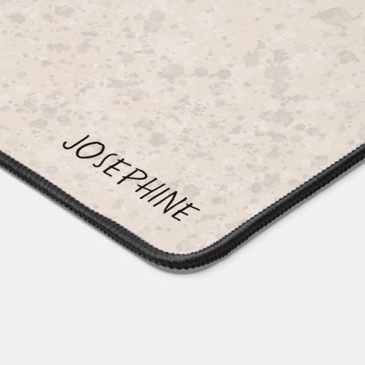 Niedlicher Hundekopf und Text mit weichem Rad Schreibtischunterlage (Ecke)