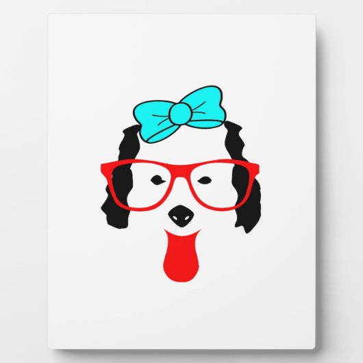 Niedlicher Hundekopf Zeichnend Fotoplatte (Vorderseite)