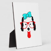 Niedlicher Hundekopf Zeichnend Fotoplatte (Seite)