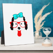 Niedlicher Hundekopf Zeichnend Fotoplatte (Seite)