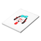 Niedlicher Hundekopf Zeichnend Notizblock (Rotiert)