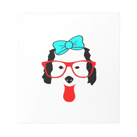 Niedlicher Hundekopf Zeichnend Notizblock (Vorderseite)