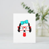 Niedlicher Hundekopf Zeichnend Postkarte (Stehend Vorderseite)