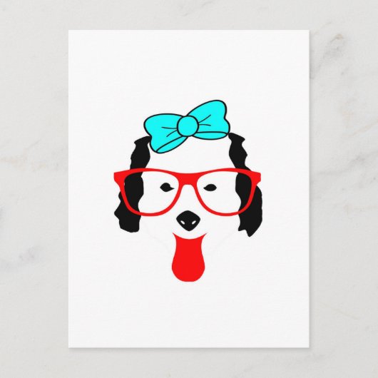 Niedlicher Hundekopf Zeichnend Postkarte (Vorderseite)