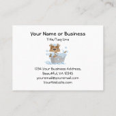 Niedlicher Hundekuchen Visitenkarte (Rückseite)