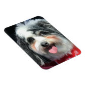 Niedlicher Hundemagnet, Roter Scarf, K-Cee II Magnet (Rechte Seite)