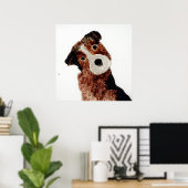 Niedlicher Hundemaler Poster (Heimbüro)