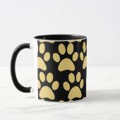 Niedlicher Hundepaw druckt Tan Black Tasse (Links)