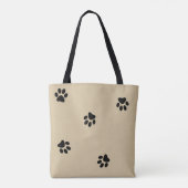 Niedlicher Hundepaw-Typografie-Hund Lover Tasche (Rückseite)