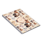 Niedlicher Hundepfirsich Notizblock (Rechte Seite)