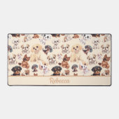 Niedlicher Hundepfirsich Schreibtischunterlage (Vorderseite)