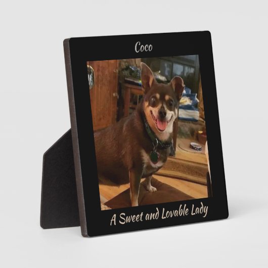 Niedlicher Hundeplatz Fotoplatte (Vorderseite)