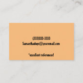 Niedlicher HUNDERWALKER PET SITZ Visitenkarte (Rückseite)