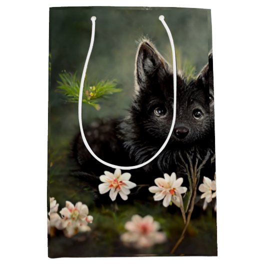 Niedlicher Hundeschenkbeutel Mittlere Geschenktüte (Vorderseite)