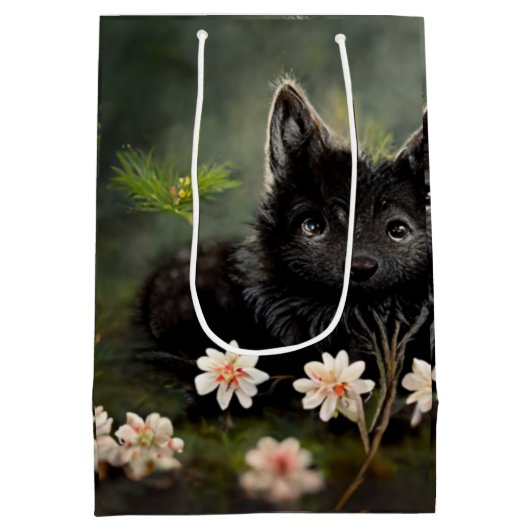 Niedlicher Hundeschenkbeutel Mittlere Geschenktüte (Rückseite)