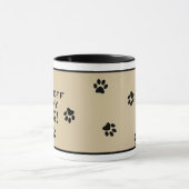 Niedlicher Hundeschlitten druckt Paws Off Typograf Tasse (Zentrum)