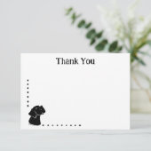 Niedlicher Hundeschlitten mit benutzerdefiniertem Dankeskarte (Stehend Vorderseite)